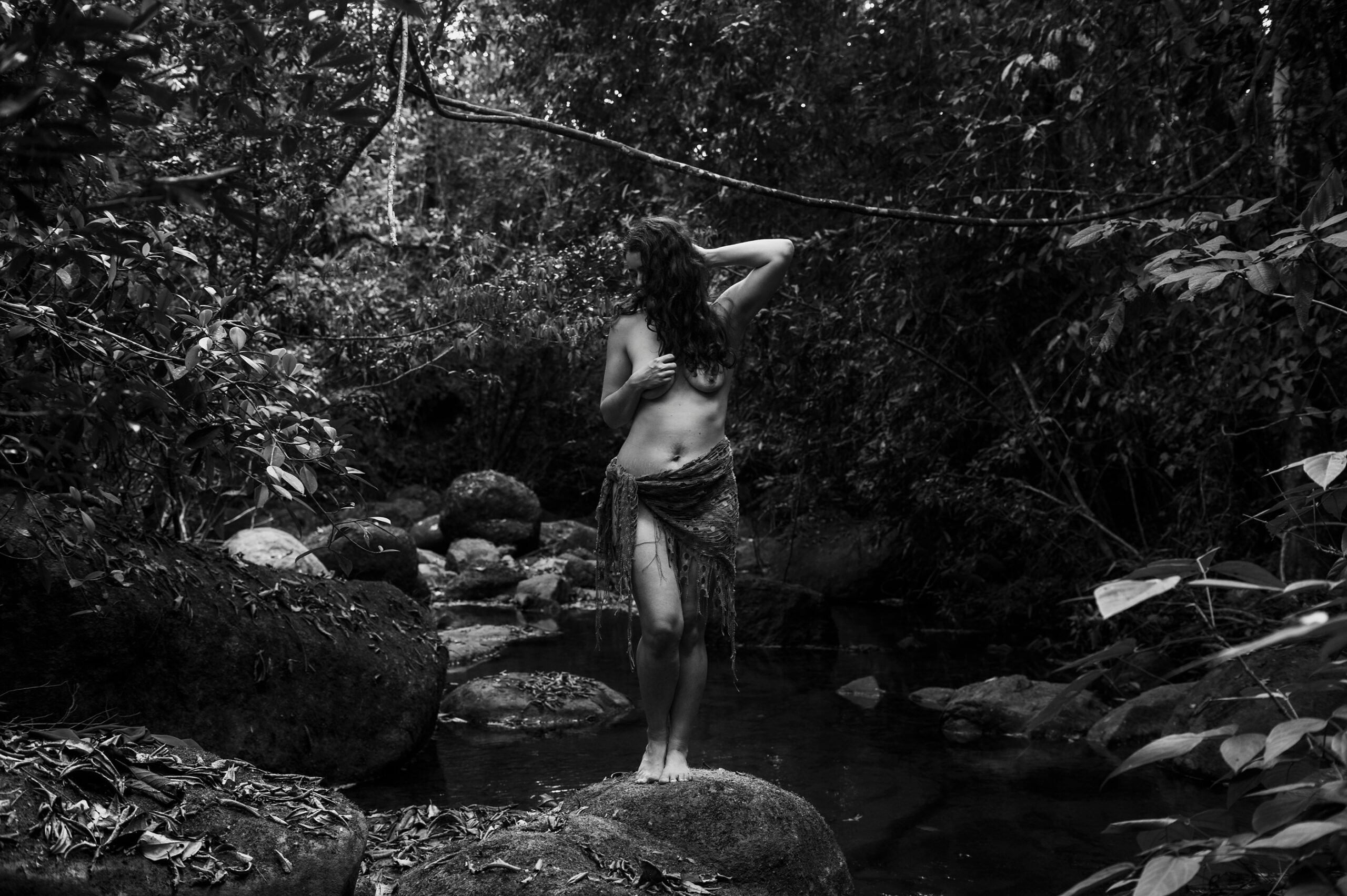 Nude Boudoir Photos in Costa Rica River