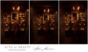 Dramatic candlelight nudes firelight