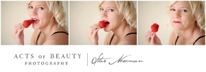 Beautiful-blonde-pinup-model-eating-strawberry