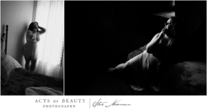 Plus size boudoir pose