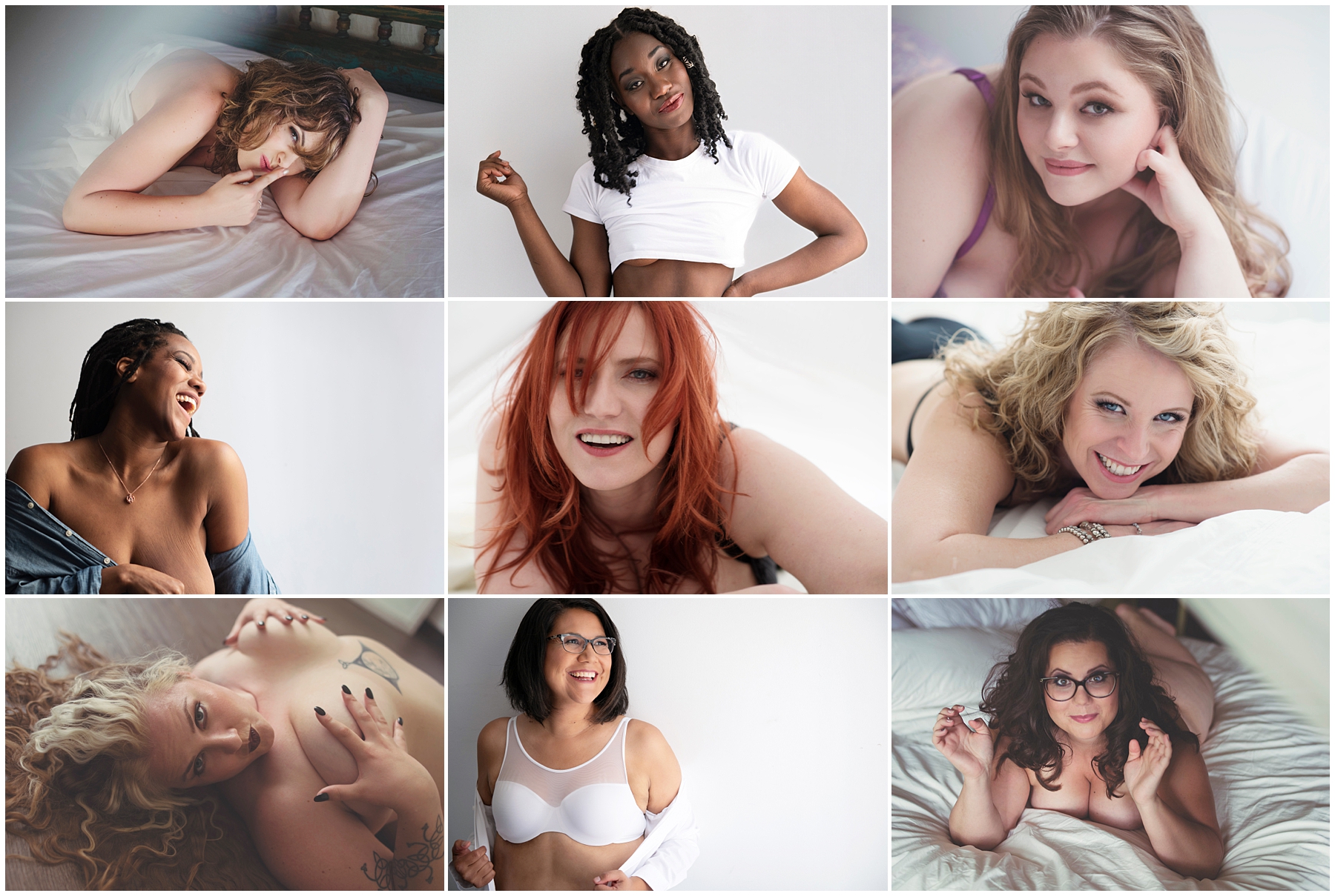 Collage of beautiful sassy women