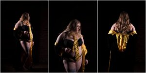 Harry Potter Boudoir! Miss Hufflepuff outfit ;)