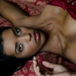Beautiful boudoir photo of strong black woman with natural hair