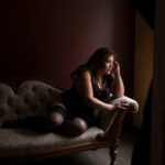 Beautiful boudoir photo of strong indigenous woman native woman