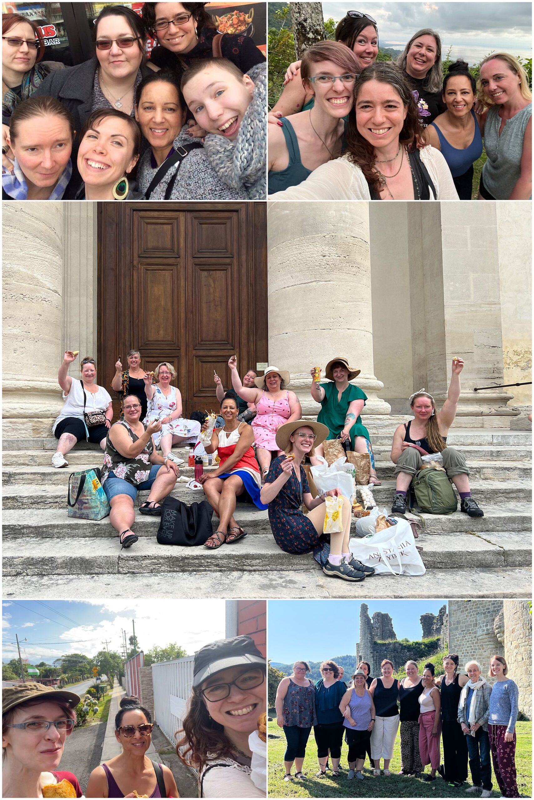 Fun selfies with lots of friends all over the world